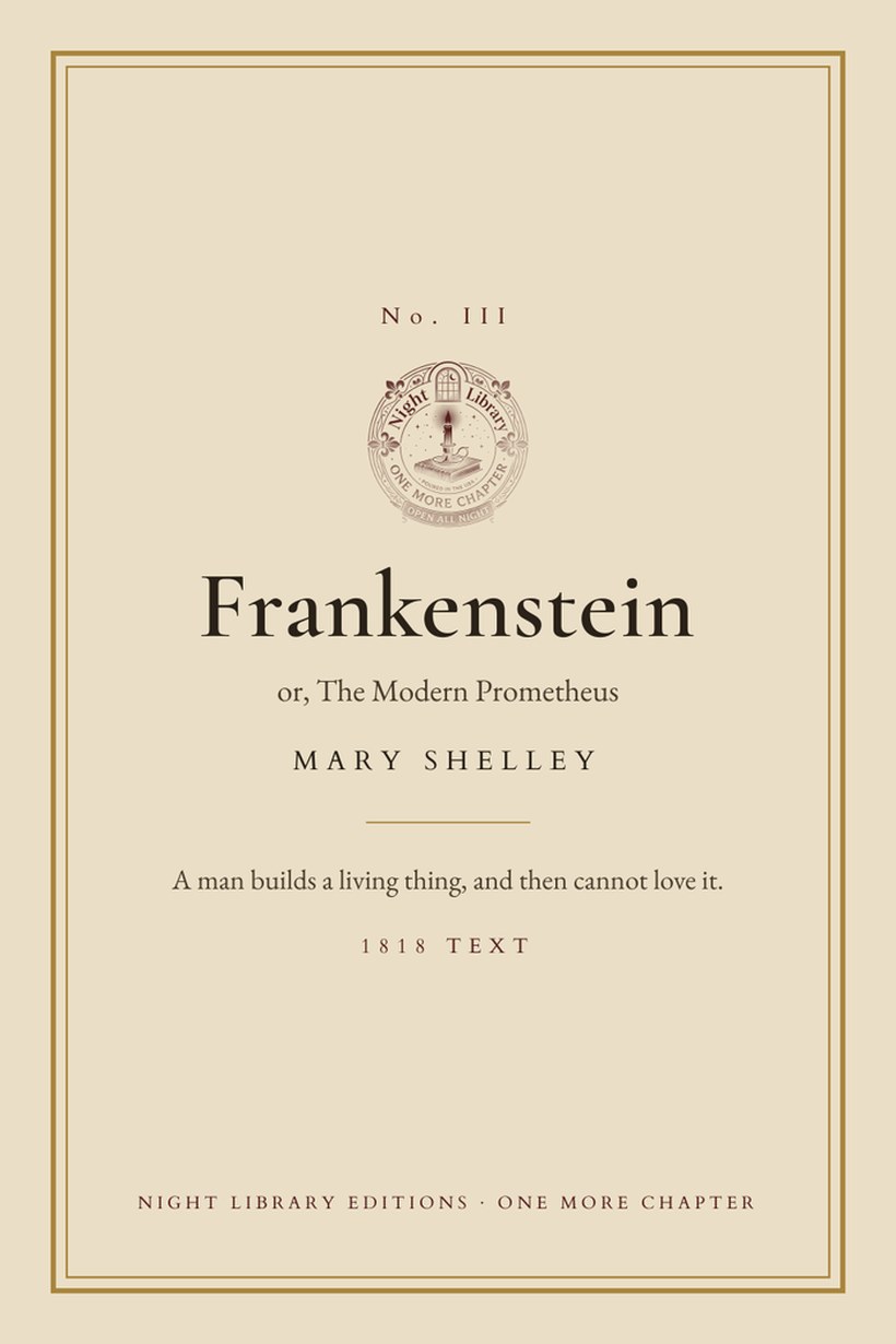 Frankenstein — Night Library Editions cover